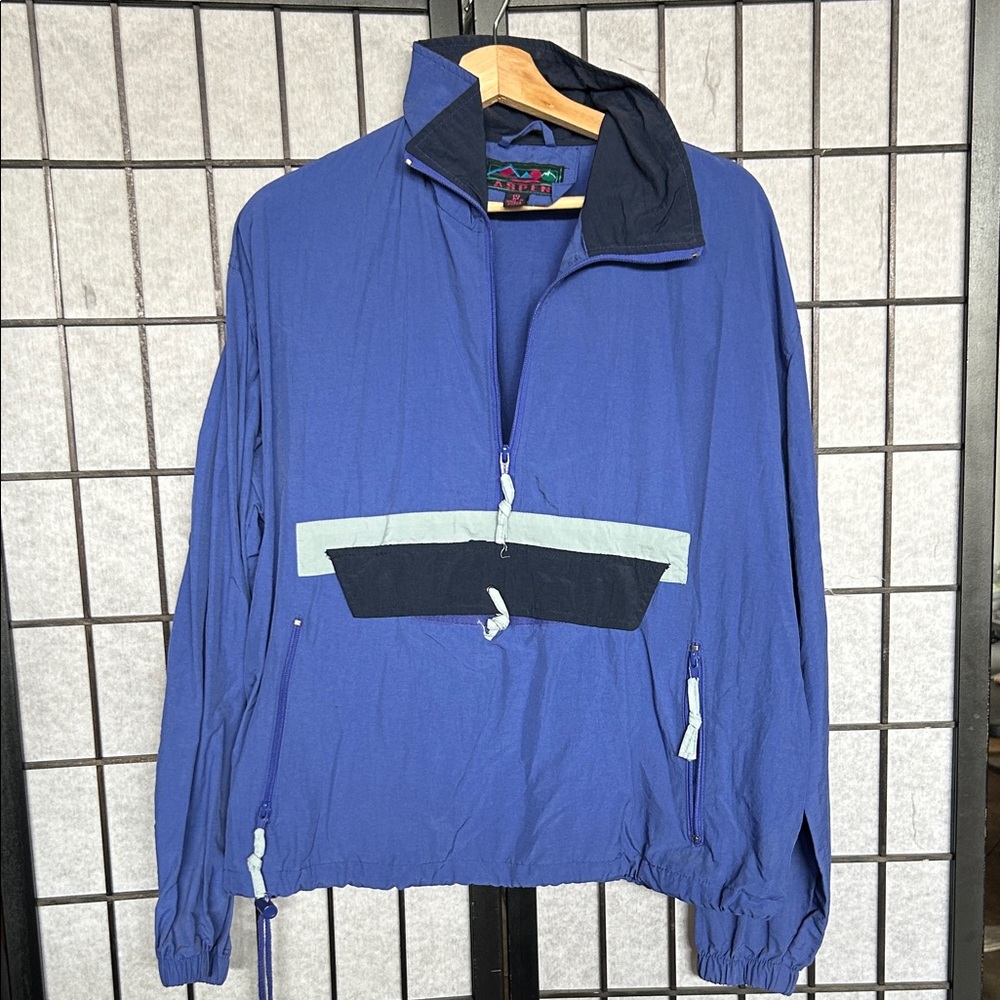 Vintage Blue Windbreaker Jacket